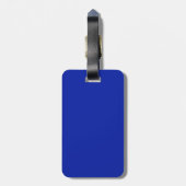 Zwart en Royal Blue Bagagelabel (Achterkant verticaal)