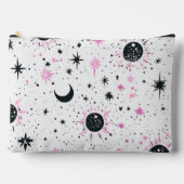 Zwart en Roze Celestial Zon Maan Sterren Etui (Voorkant)