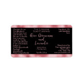 Zwart en Roze Cosmetica Dropper Fles Etiket (Voorkant)