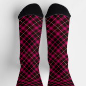 Zwart en roze, gebold patroon Tartan Sokken (Top)