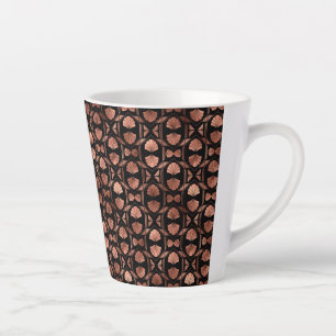Zwart en roze gouden Art Deco kleine Latte mok