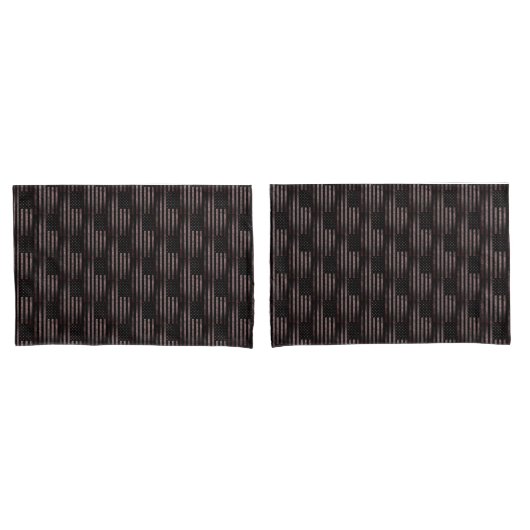 Zwart en Roze Grunge Amerikaanse vlag Dual Pattern Kussensloop (Voorkant-Set)