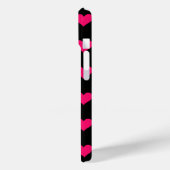 Zwart en roze hartritme Case-Mate iPhone case (Achterkant / Links)