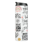 Zwart en Roze Inspirerend Thermosbeker (Geroteerd rechts)