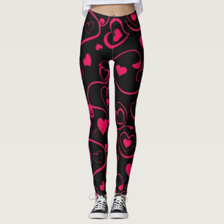 Zwart en roze legging een nieuwe mode legging zwar