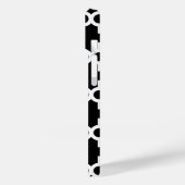 Zwart en Roze Modern Marokkaans Monogram Case-Mate iPhone Case (Achterkant / Links)