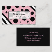 Zwart en roze moderne Visitekaartjes (Voorkant / Achterkant)