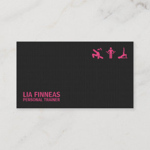 Zwart en roze, persoonlijk trainer-Visitekaartje Visitekaartje