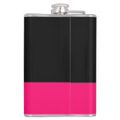 Zwart en Roze Rodeo Crew Westerse Bachelorette Heupfles (Achterkant)