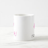 Zwart en Roze Script Monogram Mrs Wedding Koffiemok (Center)