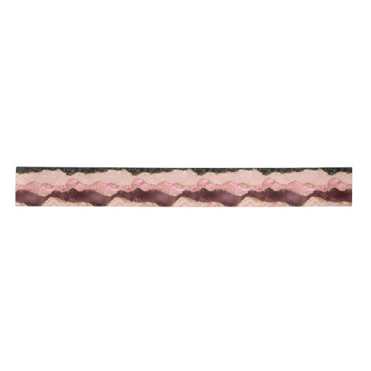 Zwart en Roze Sequins Agaat Lint (Voorkant)