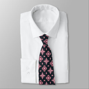 Zwart en roze stropdas