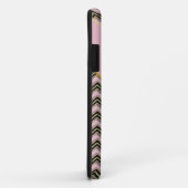 Zwart en roze zigzagpatroon Case-Mate iPhone case (Achterkant/rechts)
