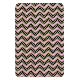 Zwart en roze zigzagpatroon magneet