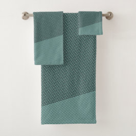 Zwart en Sage Groen elegant Abstract Modern Minima Bad Handdoek