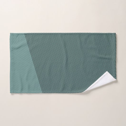 Zwart en Sage Groen elegant Abstract Modern Minima Bad Handdoek (Handdoek)
