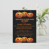 Zwart en Sinaasappel Spooktacular Pumpkin Hallowee Kaart (Staand voorkant)