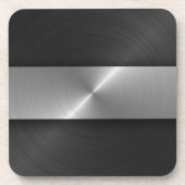 Zwart en staal drankjes onderzetter (Voorkant)