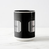 Zwart en staal tweekleurige koffiemok (Center)