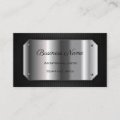 Zwart en staal visitekaartje (Voorkant)