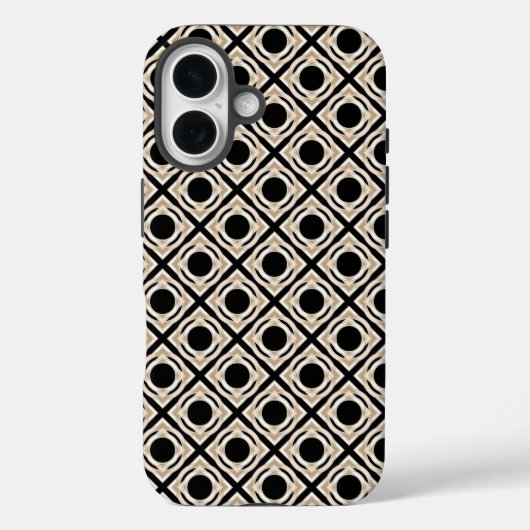 Zwart en Tan Case-Mate iPhone Case (Achterkant)