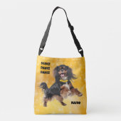 Zwart en Tan Cavalier Freestyle Crossbody Tas (Achterkant)