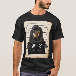 Zwart en Tan Coonhound Dog mok geschoten TShirt