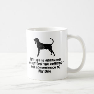 Zwart en Tan Coonhound Koffiemok