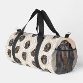 Zwart en Tan Coonhound Schilderen Originele Hond A Plunjezak (Rechterhoek)