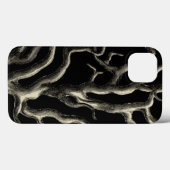 Zwart en Tan Coral Case-Mate iPhone Case (Achterkant (horizontaal))