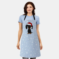 Zwart en Tan Dachshund Santa Schattige Hondenkerst