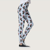 Zwart en Tan Dachshund Schattigee Kersthondenvakan Leggings (Rechts)