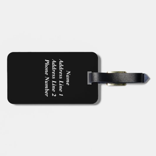 Zwart en Tan Doberman Pinscher in een juwelen kraa Bagagelabel (Achterkant horizontaal)