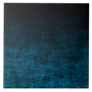 Zwart en Teal Grunge Ombre Textuur Tegeltje