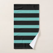 Zwart en turkooislijmpatroon bad handdoek (Handdoek)