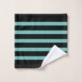 Zwart en turkooislijmpatroon bad handdoek (Wasdoekje)