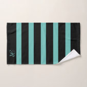 Zwart en turkooislijmpatroon bad handdoek (Handdoek)