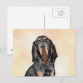 Zwart en twitschilderij - Oorspronkelijke hondenku Briefkaart (Voorkant / Achterkant)