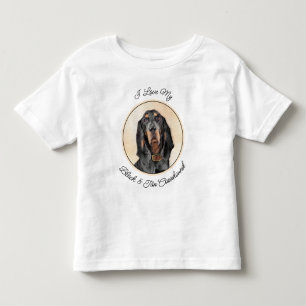 Zwart en twitschilderij - Oorspronkelijke hondenku Kinder Shirts