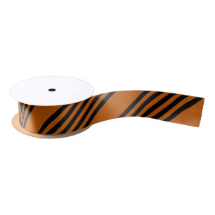 Zwart en verbrand oranje vijf strips lint