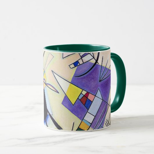 Zwart en Violet - Kandinsky Mok (Voorkant rechts)