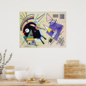 Zwart en Violet - Kandinsky Poster (Keuken)