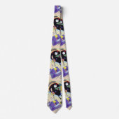 Zwart en Violet - Kandinsky Stropdas (Voorkant)