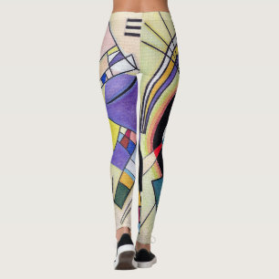 Zwart en Violet - Wassily Kandinsky Moderne Kunst Leggings