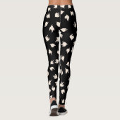 Zwart en wit abstract modern leggings (Achterkant)