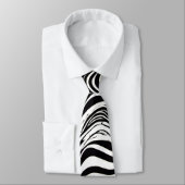 Zwart en wit abstract ontwerp stropdas (Gebonden)