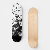 Zwart en wit Abstract vloeibaar ontwerp Skateboard (Voorkant)