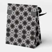 Zwart en wit afdrukken met rood hart bedankdoosjes (Achterkant)