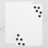 Zwart en wit afdrukken Patroon Briefpapier (Voorkant / Achterkant)