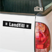 Zwart en wit afval kan label krijgen: vuilnisbelt bumpersticker (Op Truck)